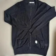 AZUL　メンズLサイズ麻100%ブラックニットカーディガン