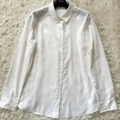 未使用級✨UNIQLO 現行 ブラウス シャツ 長袖 ボタン トップス ホワイト