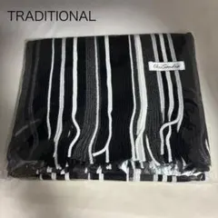 クリサンドラ マルチ ストライプ ロングマフラー ブラック