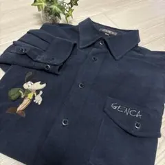 古着 メンズ 古着シャツ 長袖 GENCA サイズ48 キャラクター 送料込み