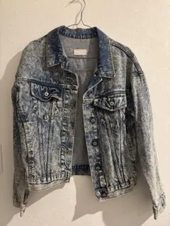 ケミカルウォッシュ ジージャン デニムジャケット Mサイズ 古着風