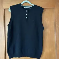 Mademoiselle NON NON 黒ニットベスト ノースリーブ