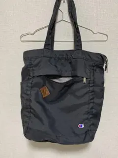 Champion ブラック トートバッグ