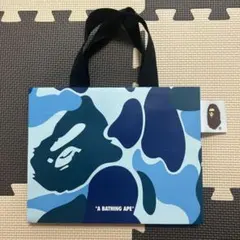 A BATHING APE ショップ袋 カモフラージュ　青色