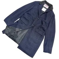Harris Tweed ハリスツイード コート ジャケット チェック柄 L