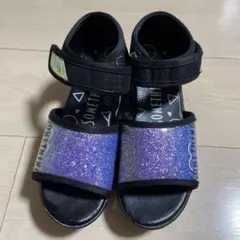 【美品】SOMETHING グリッターサンダル　22センチ　厚底