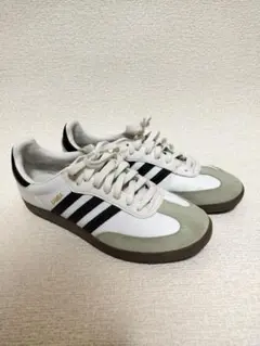 adidas SAMBA ホワイト ブラック スニーカー24.0センチ - メルカリ