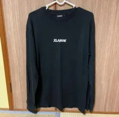 xlarge エクストララージ　ロゴ刺繍　ロンt ブラック