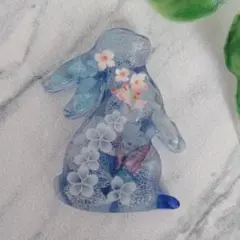 うさぎちゃん レジン ハンドメイド ヘアゴム - メルカリ