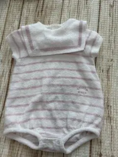 ジェラートピケ　スムーズィーボーダーマリンロンパース　80