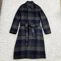 美品 Steven Alan ステンカラーコート ベルト チェック ロング丈のサムネイル