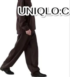 【UNIQLO:Ｃ】スウェットワイドパンツ/DARK BROWN XL