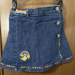 ヒスミニ　デニム巻きスカート　120cm used