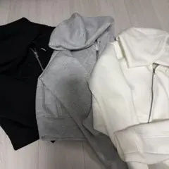 【omitu15様専用】✳︎GU✳︎ダブルフェイスフルジップパーカー3色セット