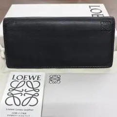 美品 】LOEWE ロエベ アナグラム フラップ2つ折り 長財布BK - メルカリ
