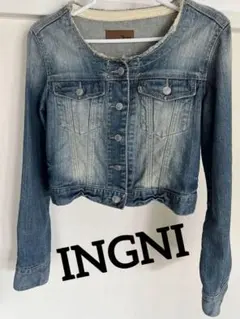 【美品】INGNI クロップド丈M デニムジャケット