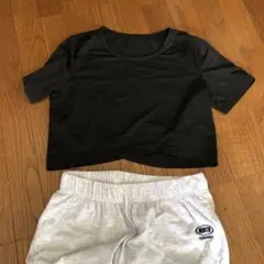 メッシュ クロップド丈Tシャツ ヨガ ダンス