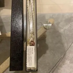 高級白金編み込み帯締め 振袖　結婚式　赤い装飾付き