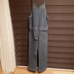 デニムサロペット ウエストベルト付き
