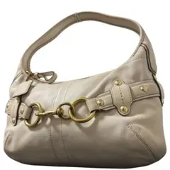 コーチ　ショルダーバッグ　ワンショルダー　ホーボー　レザー　ホワイト　y2k