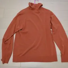 COMME CA ISM オレンジ タートルネック L