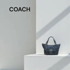 COACHコーチミニバッグ　ショルダーベルト付き【USED】