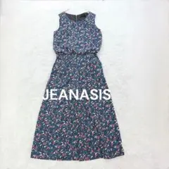 ジーナシス◆花柄ノースリーブサロペット ブルー ワイド フェミニン ガーリー 夏のサムネイル