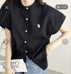 U.S. POLO ASSN. フレンチスリーブワンポイント刺繍シャツ Mサイズ