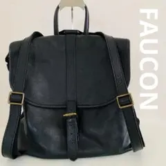 Hawk Company FAUCON キャンバス×レザー リュック ブラックのサムネイル