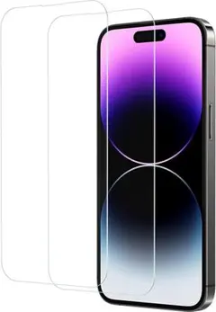 iPhone 14pro 強化ガラス製液晶保護フィルム 高透過率飛散防止 2枚