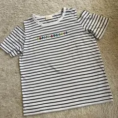 【レピピアルマリオ】ボーダー　肩出し半袖Tシャツ　Mサイズ