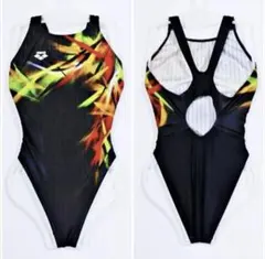 arena スポーツ用水着 ブラック カラフル