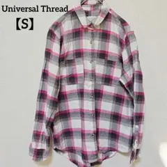 Universal Thread 【S】チェック柄長袖シャツ 胸ポケットあり