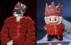 即発送 17cm G-DRAGON ジヨン labubu お洋服 1120②赤