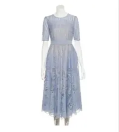 新品未使用品 フレイアイディー　サーキュラーレースドレス結婚式ワンピース