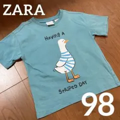 ZARA☆ターコイズブルー　Tシャツ98