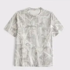 新品タグ付Abercrombie&Fitch刺繍ロゴメンズTシャツ★サイズＬ