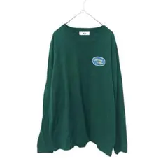 美品✨️WEGO✨コットンロゴロンＴシャツ／春秋冬重ね着／カジュアル／グリーンＬ