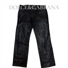 【極美品】DOLCE&GABBANA ブラック コーティング デニム 48のサムネイル