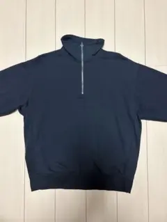 GU ハーフジップ ブラック L