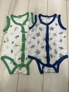 ベビー肌着 ノースリーブ ロンパース 2枚セット