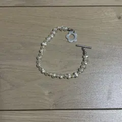パールビーズ フラワーモチーフ ブレスレット