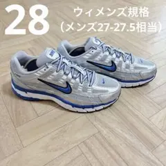 未使用 NIKE P-6000 スニーカー シルバー ブルー P6000 28のサムネイル