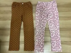 ドット・花柄ロングパンツ2点セット