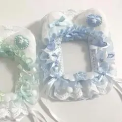 【ブルー】硬質ケース　デコ レース　トレカケース　推し活　韓国　地雷　量産