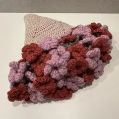 ブーケブランケット　ピンク　赤