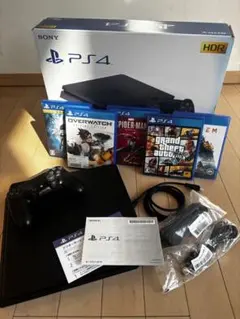 【即使用可】PS4 2100-A+純正コントローラー+コード&ソフト5本セット