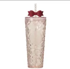 スターバックス スタバ タンブラー クリスマス リボン ホリデー ピンク