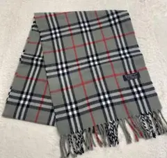 Burberrys バーバリー マフラー グレー ノバチェック イングランド製
