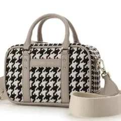 サマンサタバサ　ピエドプルⅢ ツイードショルダーバッグ　美品　グレージュ